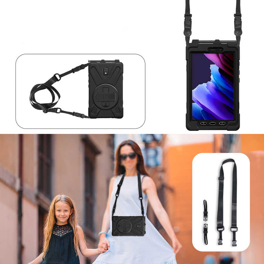 Galaxy Tab Active 3 T577 Zore Defender Tablet Silikon Siyah