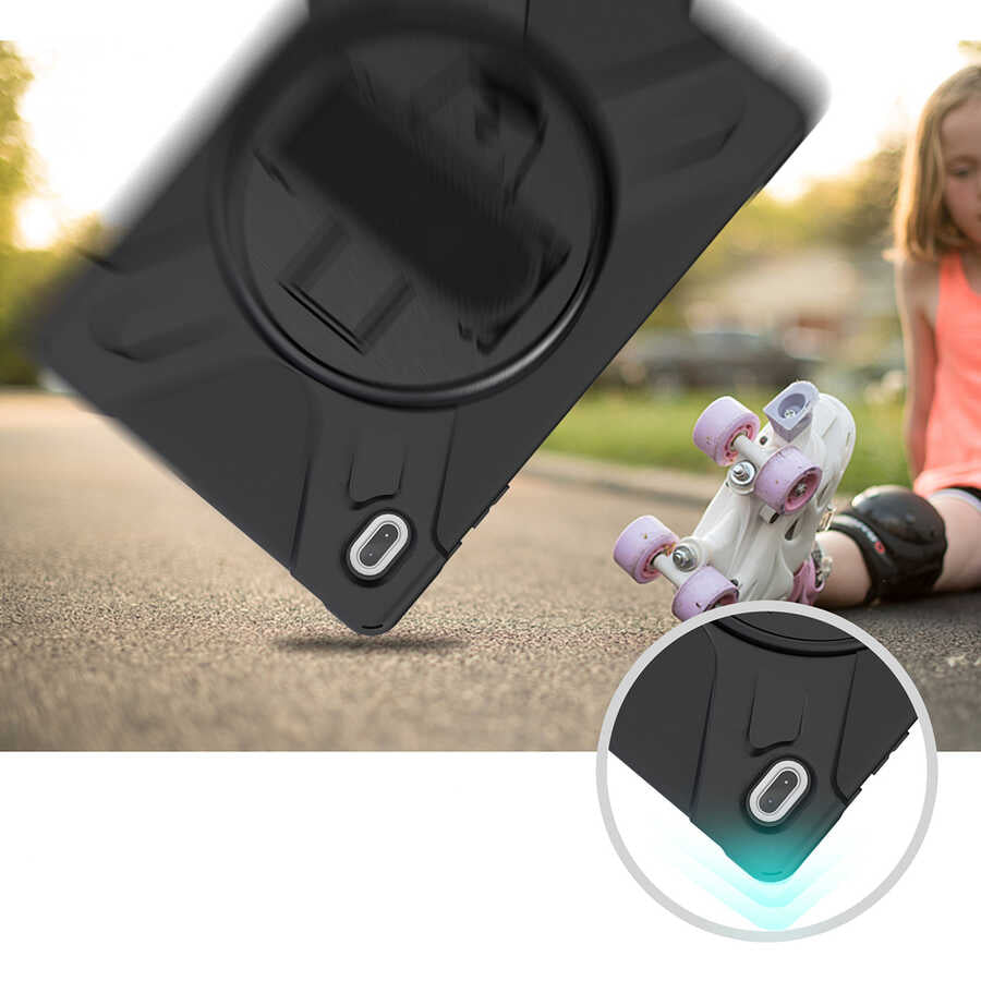 Galaxy Tab S7 FE LTE (T737-T736-T733-T730) Zore Defender Tablet Silikon Siyah