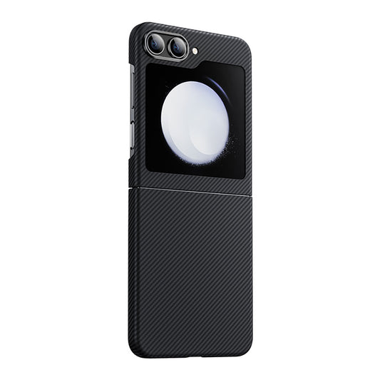 Galaxy Z Flip 5 Kılıf Karbon Fiber Benks Essential ArmorAir 600D Kevlar Kapak Siyah