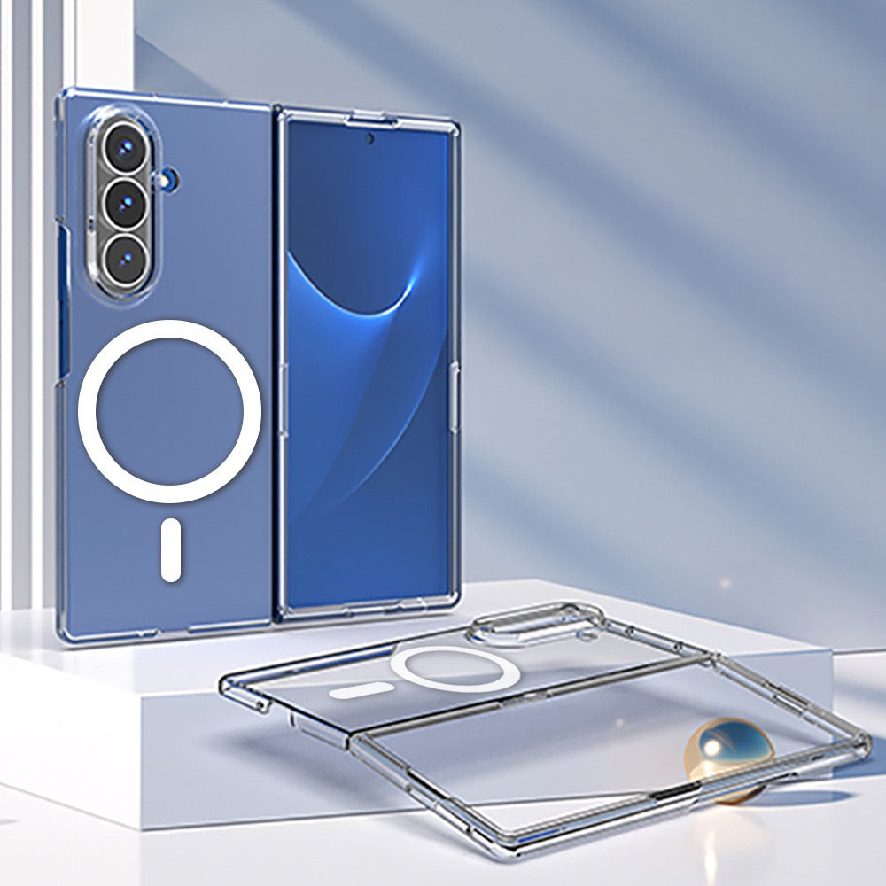 Galaxy Z Fold 7 Kılıf Kamera Korumalı M-safe Sert PC Zore Porto Kapak Şeffaf