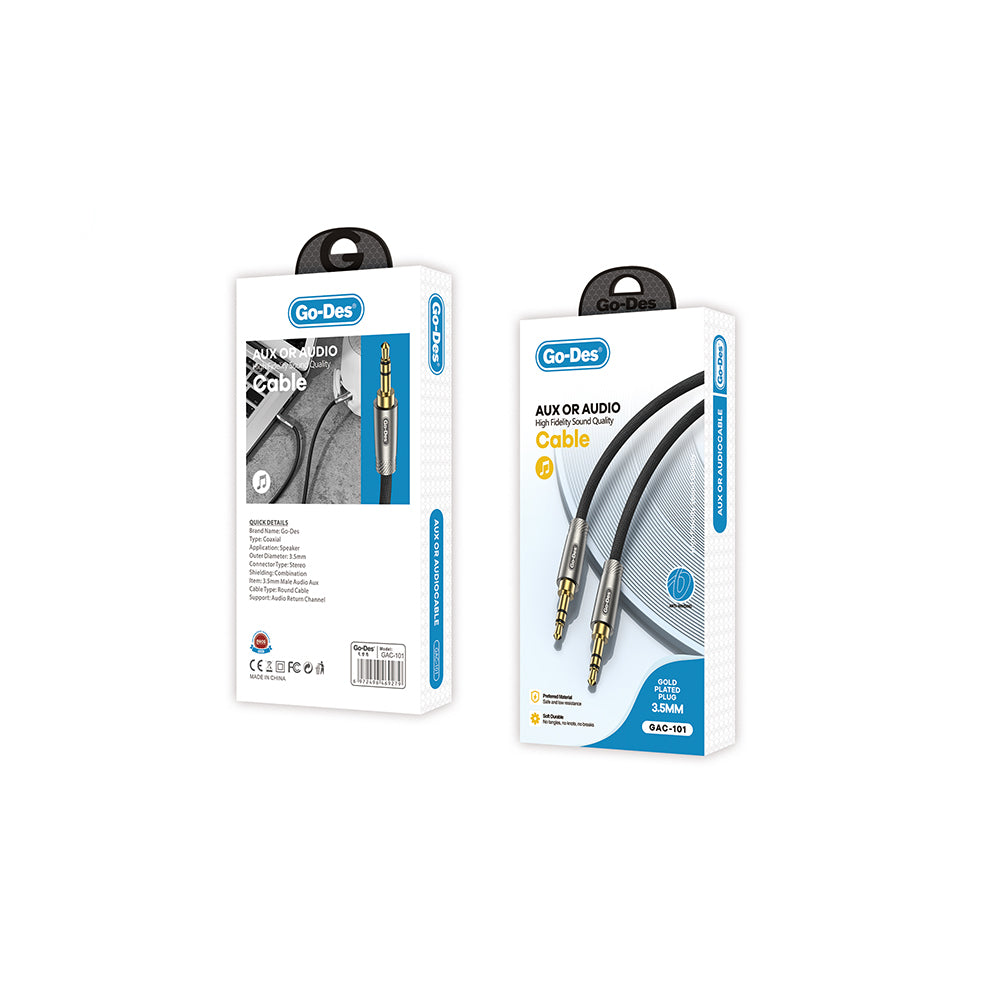 Go Des GAC-101 3.5mm AUX Audio Kablo Gri