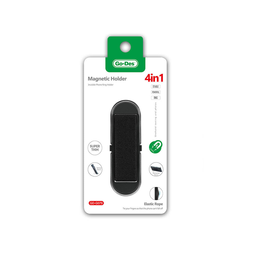 Go Des GD-G079 4in1 Standlı Magnetik Yüzük Tutucu Aparat Siyah