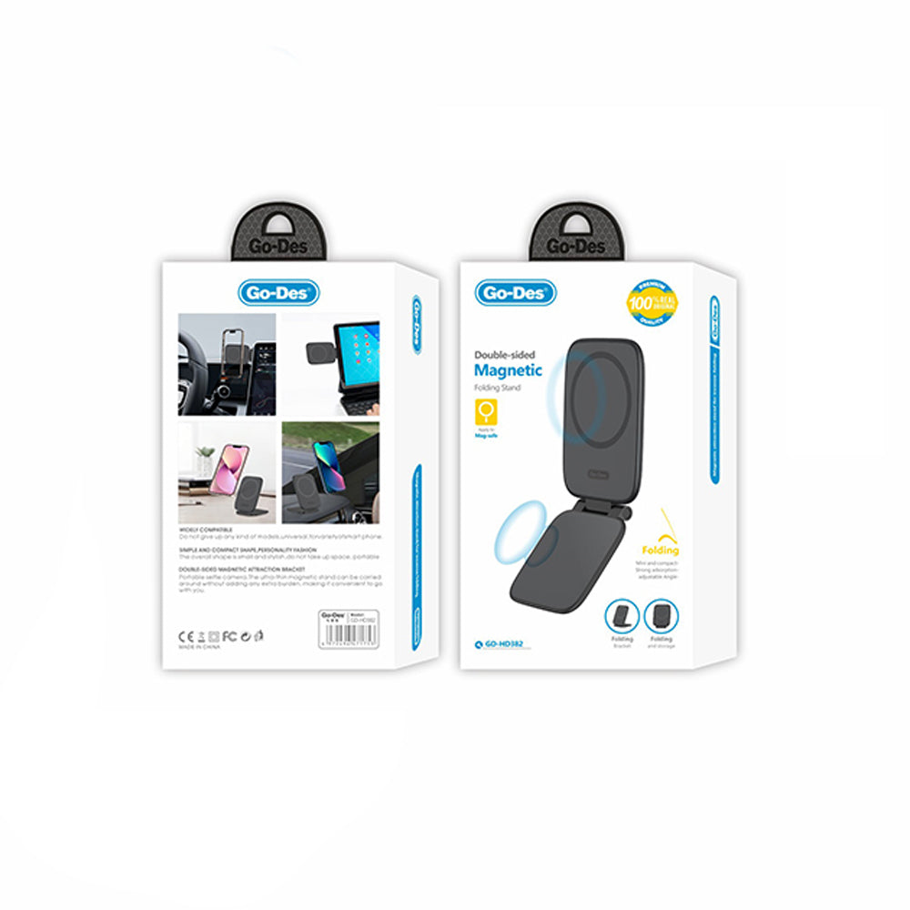 Go Des GD-HD382 Katlanabilir Magnetik Telefon Tutucu Siyah