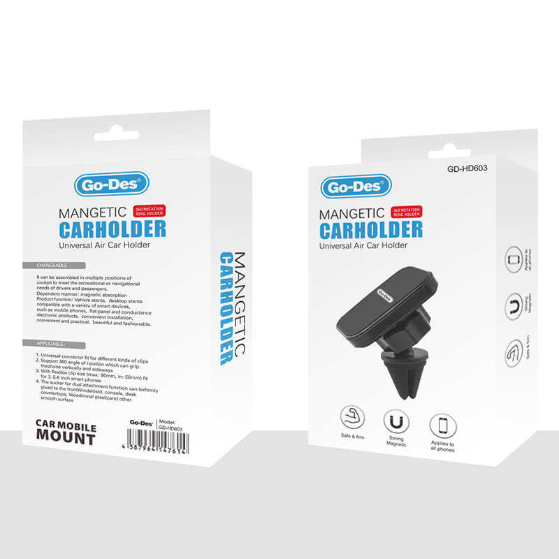 Go Des GD-HD603 Magnetic Araç Telefon Tutucu Siyah