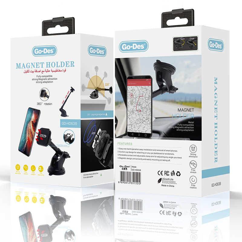 Go Des GD-HD638 Magnetik Araç Telefon Tutucu Siyah