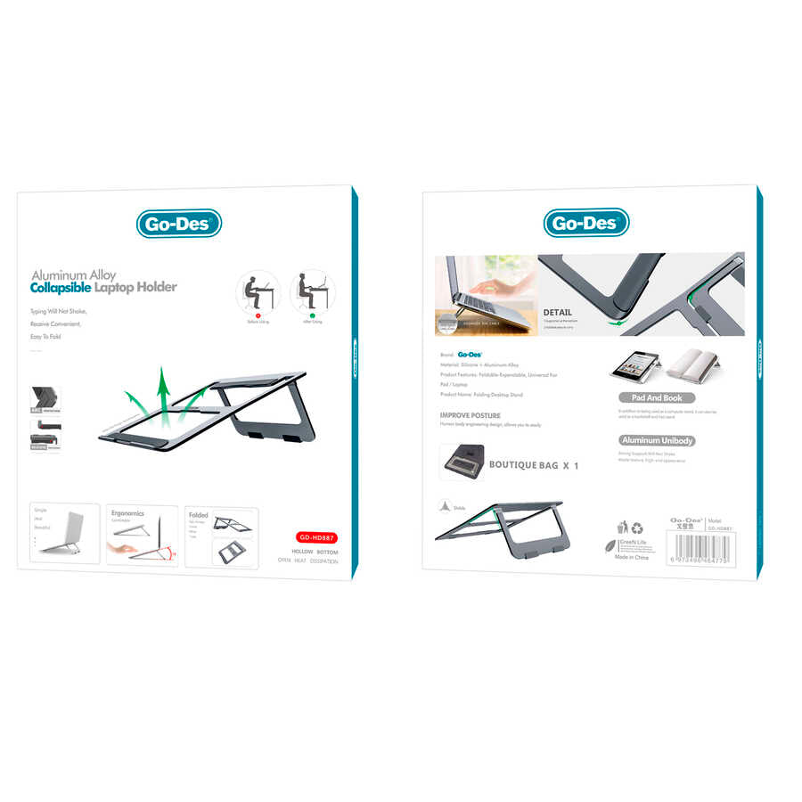 Go Des GD-HD887 Laptop Standı Gri