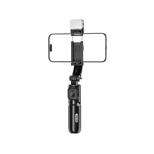 Go Des GD-ST67 Canlı Yayın Dolgu Işıklı Kumandalı 360 Derece Dönebilen Selfie Çubuğu ve Tripod Siyah
