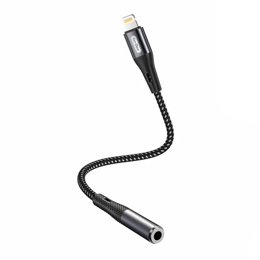 Go Des GD-UC166 Lightning to 3.5mm Aux Çevirici Örgülü Ses Adaptörü Gri