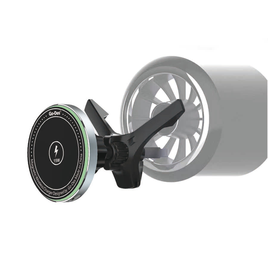 Go Des GD-WL289 Magnetik Wireless Kablosuz Şarjlı 2 in 1 Araç İçi Telefon Tutucu Siyah