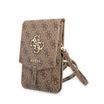 Guess Orjinal Lisanslı 4G Desenli Büyük 4G Logolu 5 Hazneli Askılı Mıknatıs Kapaklı Çanta Kahverengi