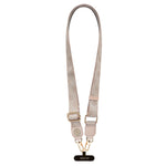 Guess Orjinal Lisanslı Taşlı 4G Metal Logolu Çapraz Vücut Telefon Askı Kayışı 150cm Pembe