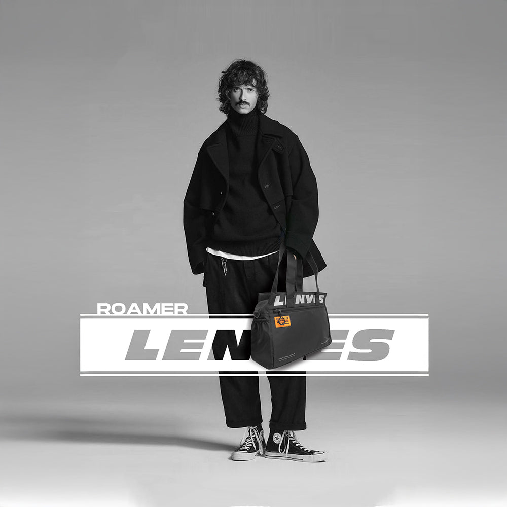 Lenyes LB580 Roamer Serisi Su Geçirmez Hazneli Omuz Askılı Seyahat Çantası Siyah