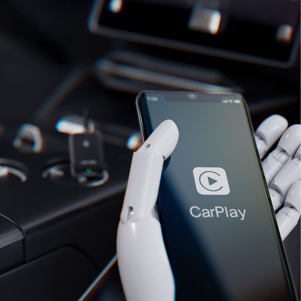 Lenyes LCP03 Android Auto Destekli CarPlay USB Bluetooth 5.0 Wireless Transmitter Adaptör Siyah