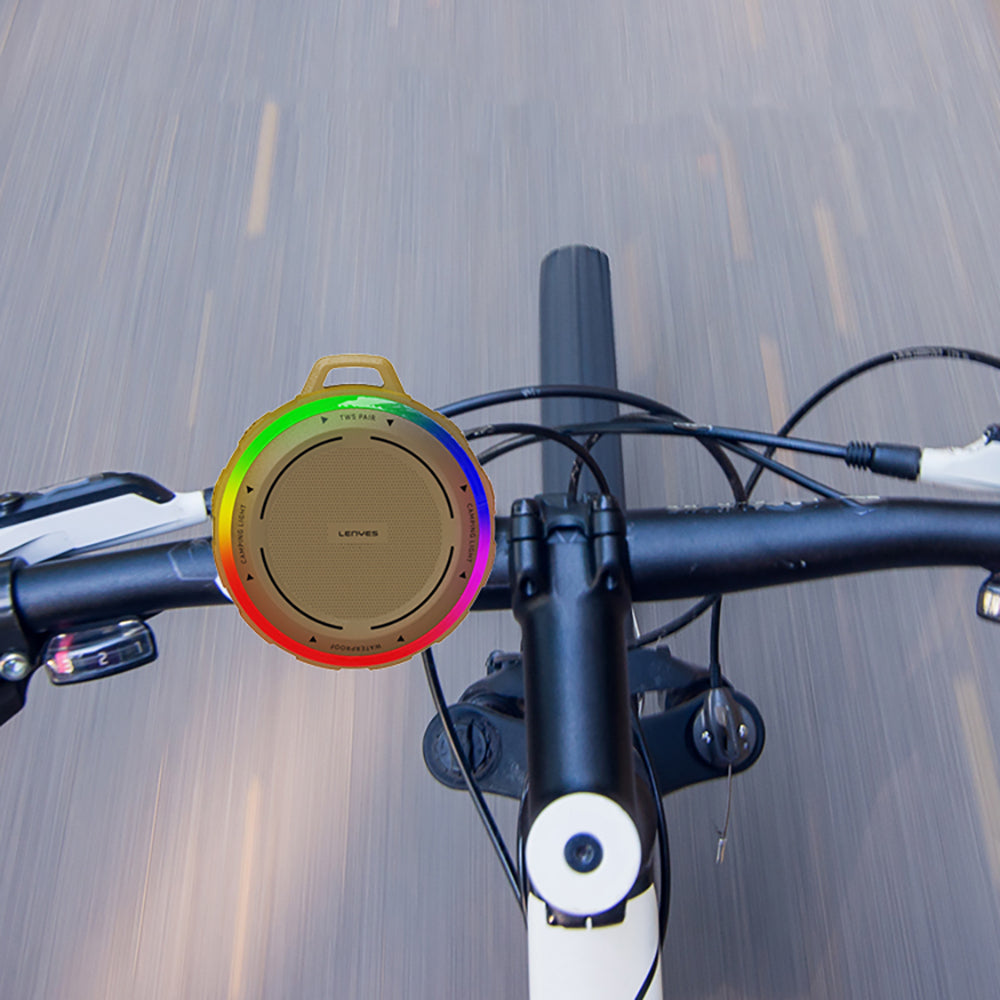 Lenyes S223 RGB Işıklı Askı Aparatlı Mini Bluetooth Speaker Hoparlör v5.3 Siyah