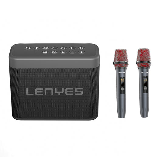 Lenyes S832 TWS Bluetooth Speaker Hoparlör ve Karaoke Bluetooth Mikrofon v5.0 Siyah