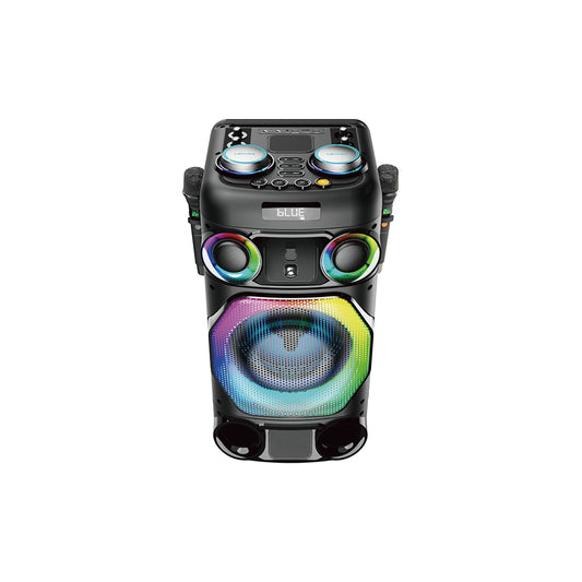 Lenyes S884 RGB Işıklı Çift Mikrofonlu Kablosuz TWS Bluetooth Speaker Hoparlör v5.3 Siyah