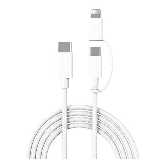 Micflip A22 2in1 PD Type-C to Type-C + Lightning MFI Sertifikalı Data ve Şarj Kablosu 240W 1M