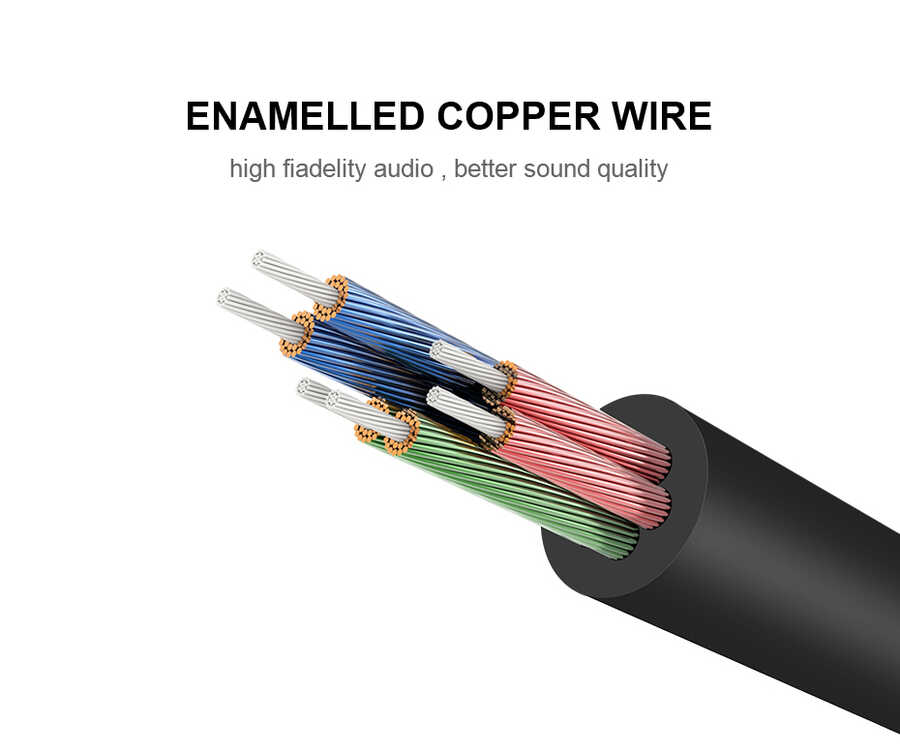 Qgeem QG-AU08 3.5mm Çoğaltıcı Audio Kablo Siyah