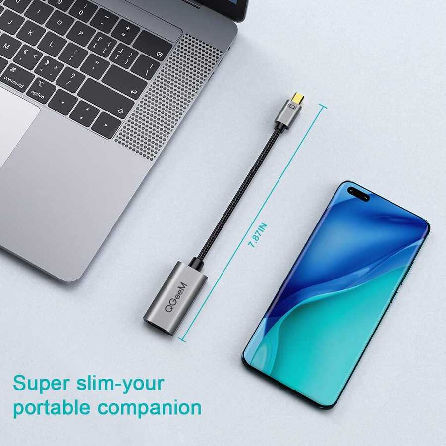 Qgeem QG-HD09 Mini Display Port To HDMI To Dönüştürücü Siyah