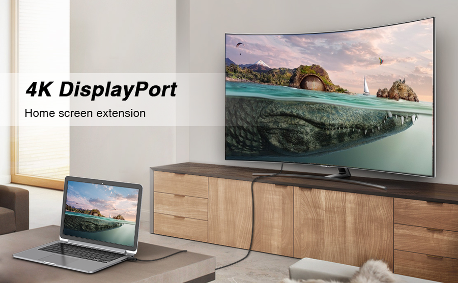 Qgeem QG-HD16 Display Port Kablo 0.91M Siyah