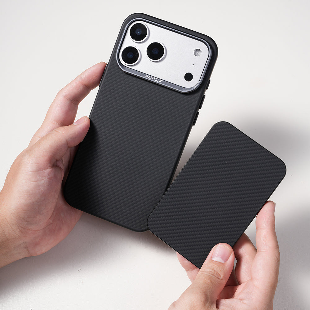 Raptic S4 Aramid-Skin M-safe Şarj Özellikli Ultra İnce 600D Powerbank 15W 5000mAh Siyah