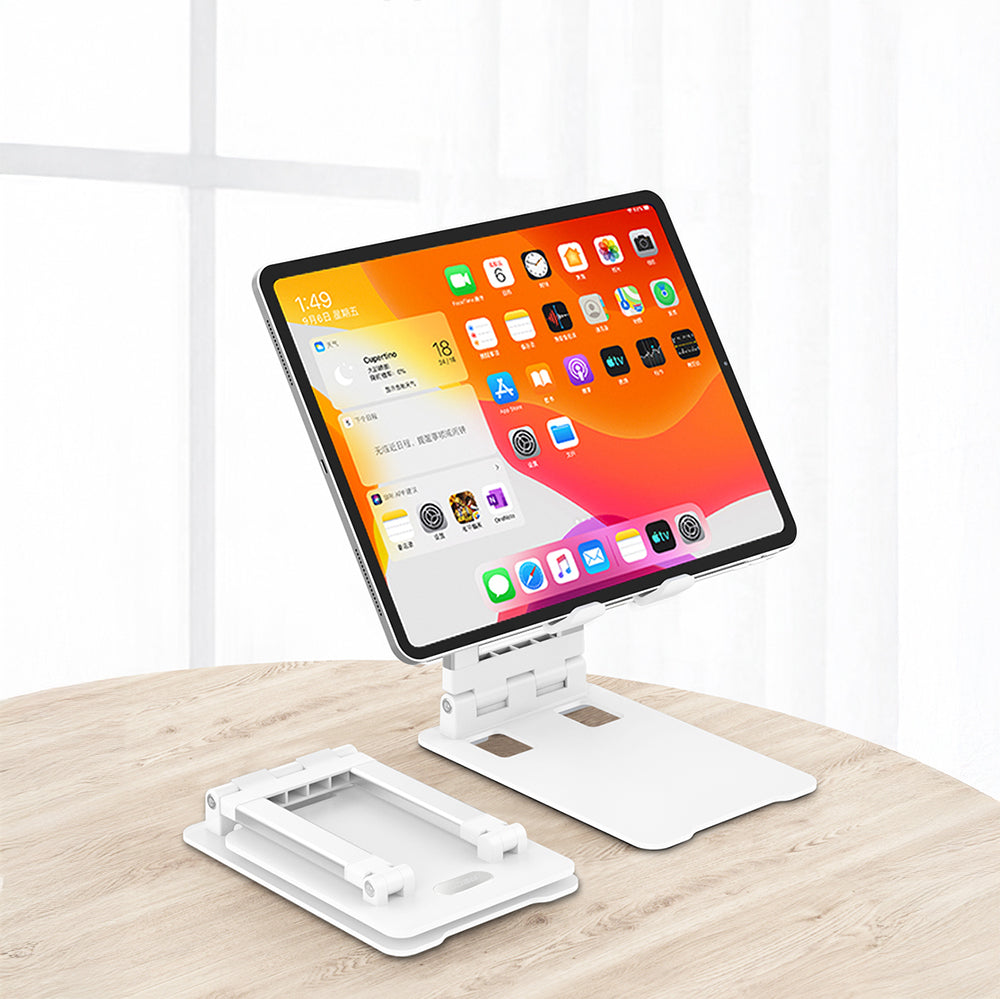 Recci RHO-M08 Ayarlanabilir Katlanabilir 90 Derece Dönebilen Telefon ve Tablet Standı Beyaz