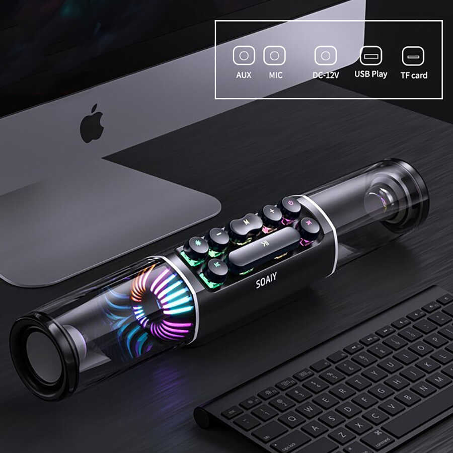 Soaiy SH19S Bluetooth Speaker Hoparlör Beyaz