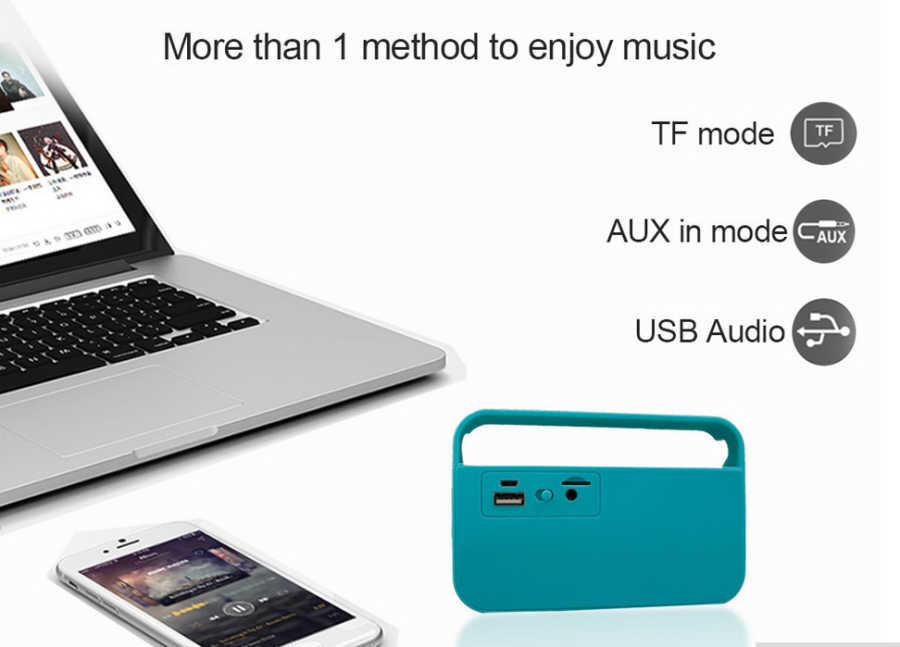 T4 Bluetooth Speaker Hoparlör Gri