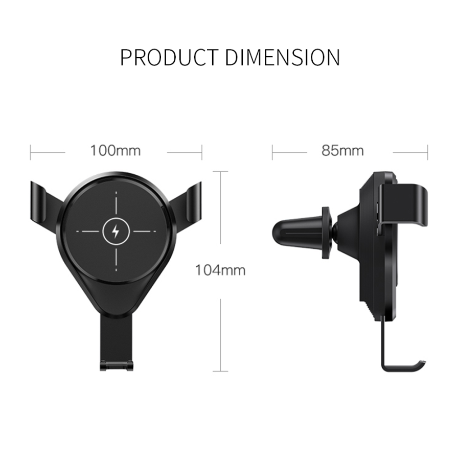 Voero X9 Wireless Araç Telefon Tutucu Siyah