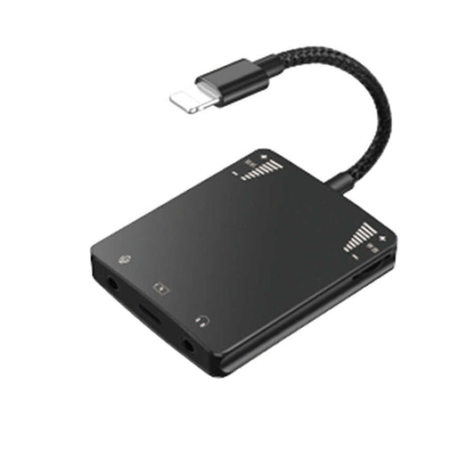 Wiwu 3 in 1 Live Broadcast Lightning Ses Adaptörü Siyah