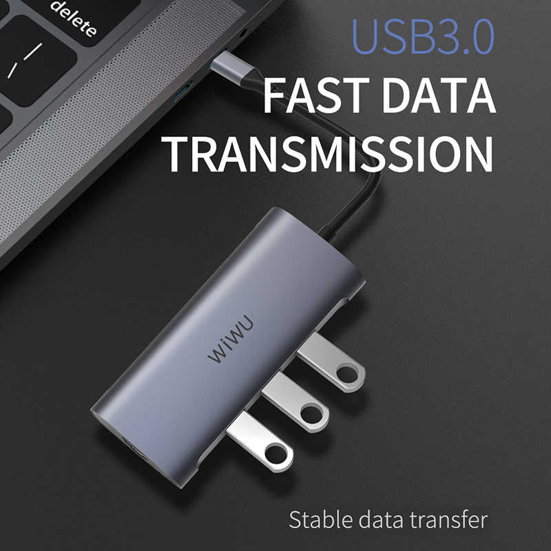 Wiwu Alpha 831HRT Type-C Hub Gümüş