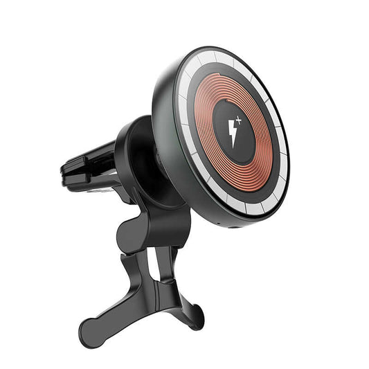 Wiwu CH-309 Araç İçi Magnetik Wireless Şarj Özellikli Telefon Tutucu Havalandırma Tasarım Siyah