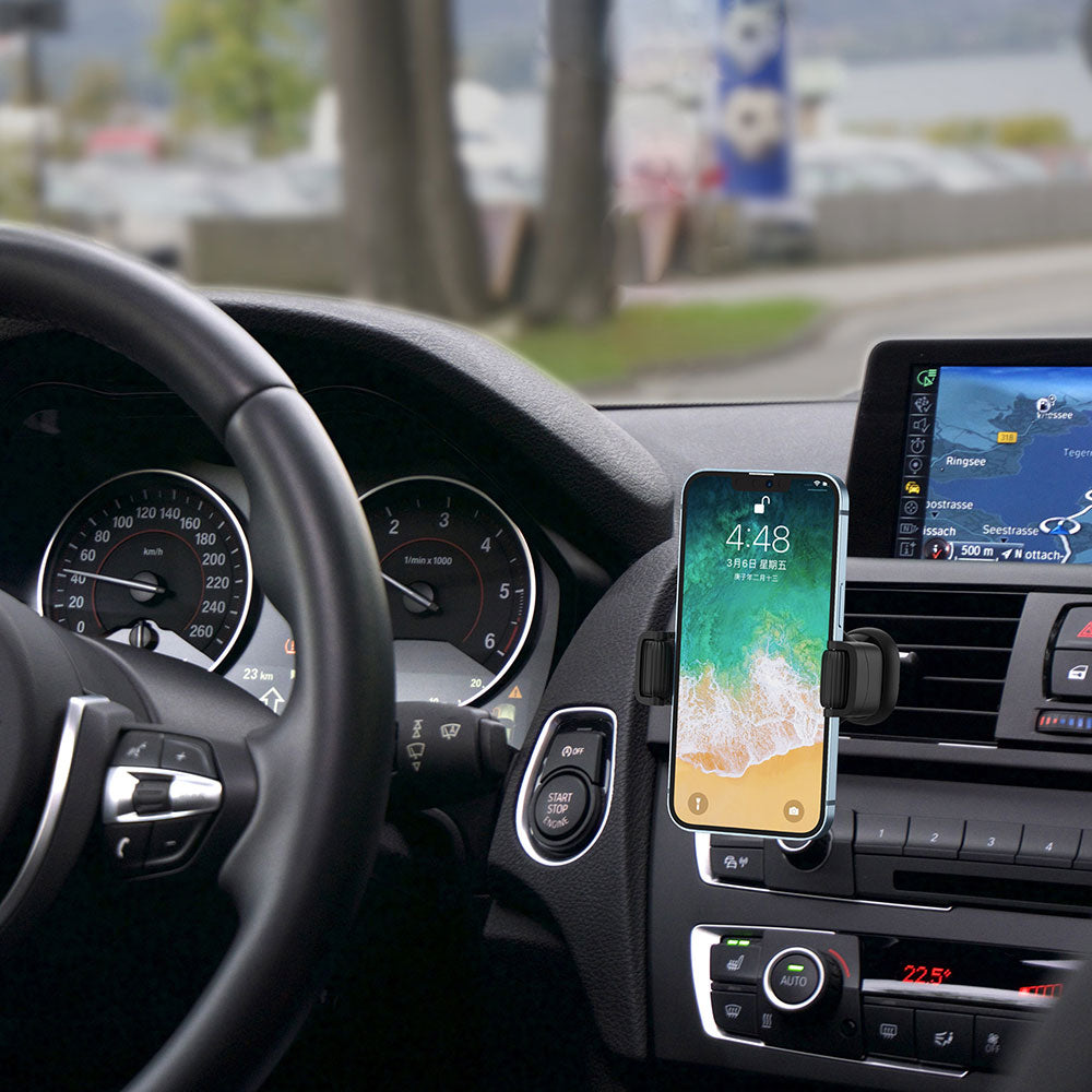 Wiwu CH009 Otomatik Mekanizmalı Havalandırma Tasarım Araç Telefon Tutucu Siyah