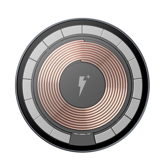 Wiwu M17 Magnetik Intelligent Transparan Wireless Şarj Ultra İnce Şeffaf 15W Android iOS Destekli Siyah