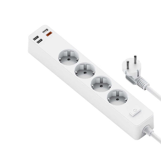 Wiwu PD20W U01EU Power Strip Çoklu Priz 160 cm Beyaz
