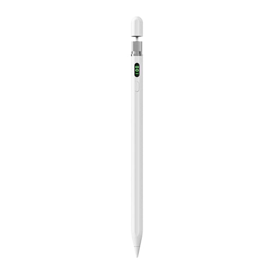 Wiwu Pencil C Pro Dijital Led Göstergeli Dokunmatik Kalem Palm-Rejection Eğim Özellikli Çizim Kalemi Beyaz
