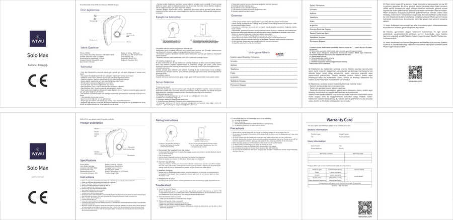 Wiwu Solo Max Bluetooth Kulaklık Siyah