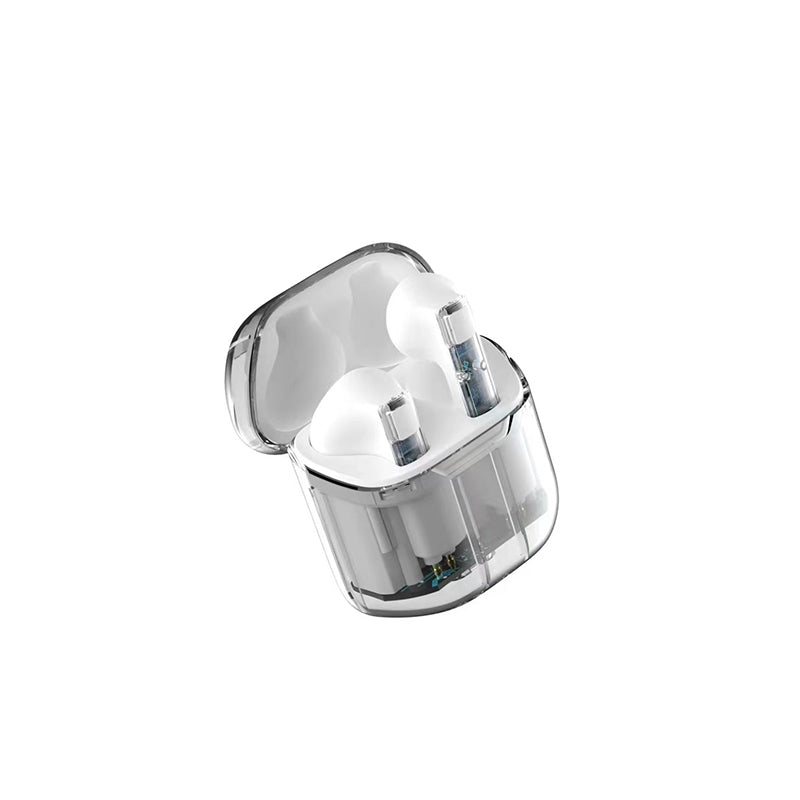 Wiwu TWS11 Şeffaf Tasarımlı Ghost Kulak İçi Bluetooth Kulaklık Turuncu