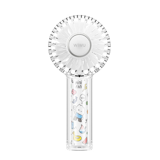 Wiwu Wi-FS012 RGB Işıklı 3 Kademeli Portatif Mini Soğutucu El Fanı Beyaz