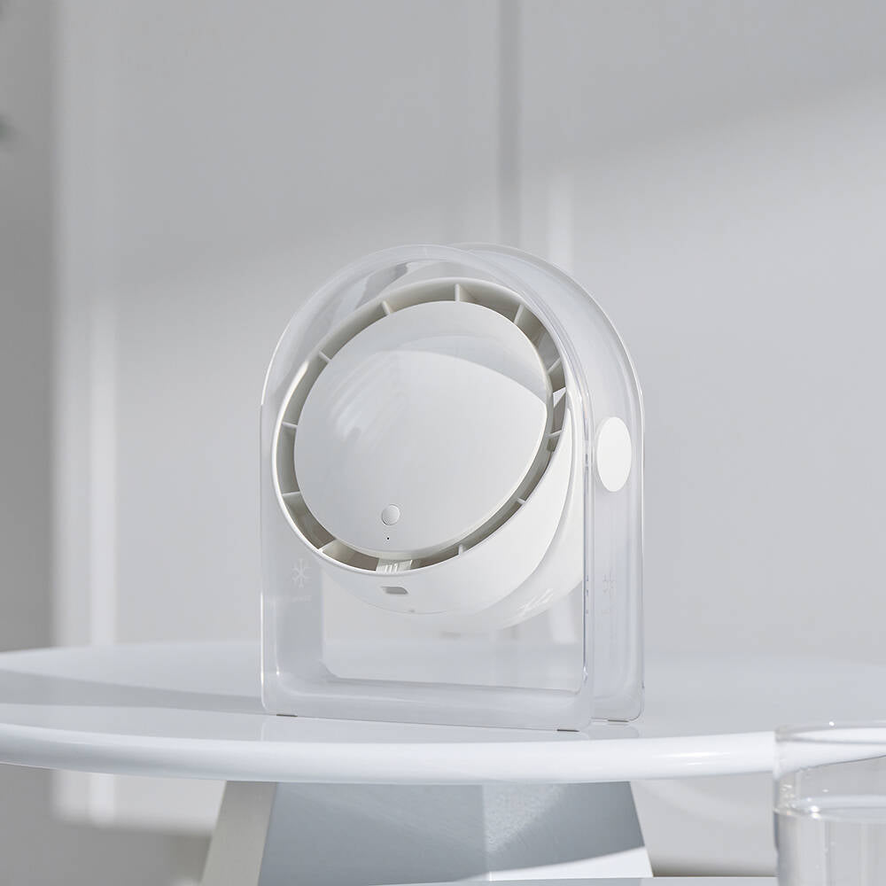 Wiwu Wi-FS07 Snow Serisi Soğutuculu Taşınabilir Standlı Turbo Masaüstü Fan Beyaz