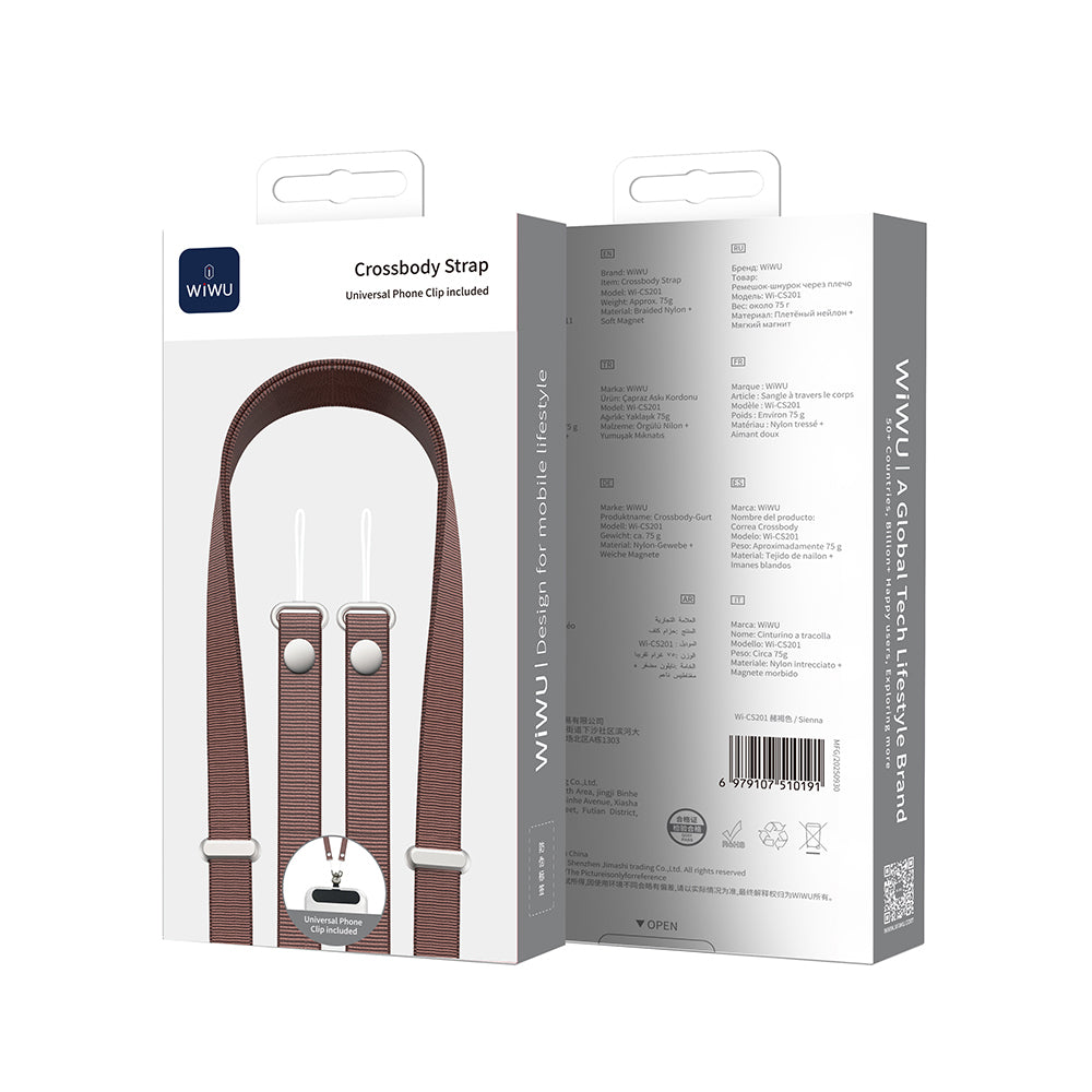 Wiwu Wi‑CS201 Telefon Boyun Askı İpi 205cm Kahverengi