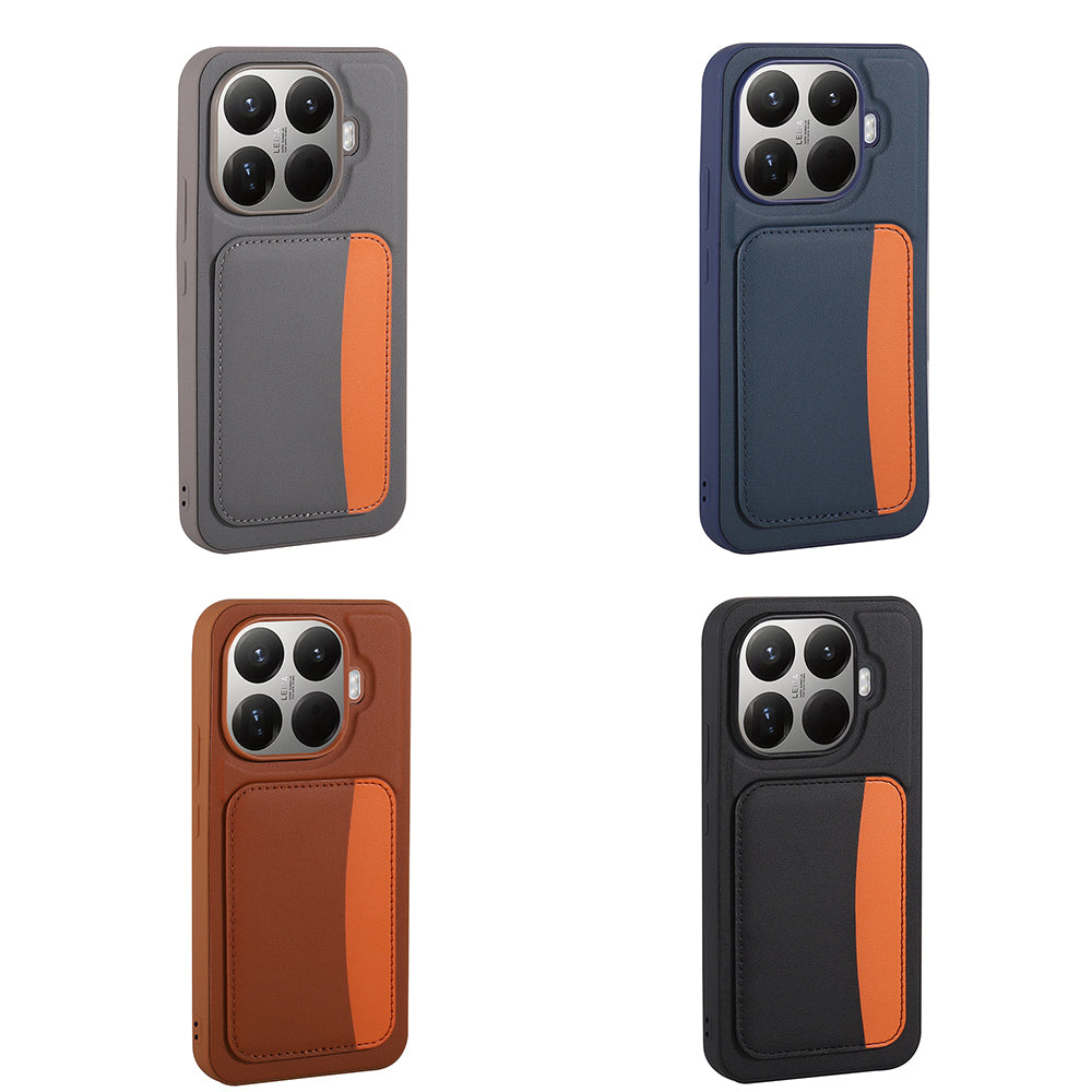 Xiaomi 15T Pro Kılıf Kartlıklı Zore X-Kart Silikon Kapak Kahverengi