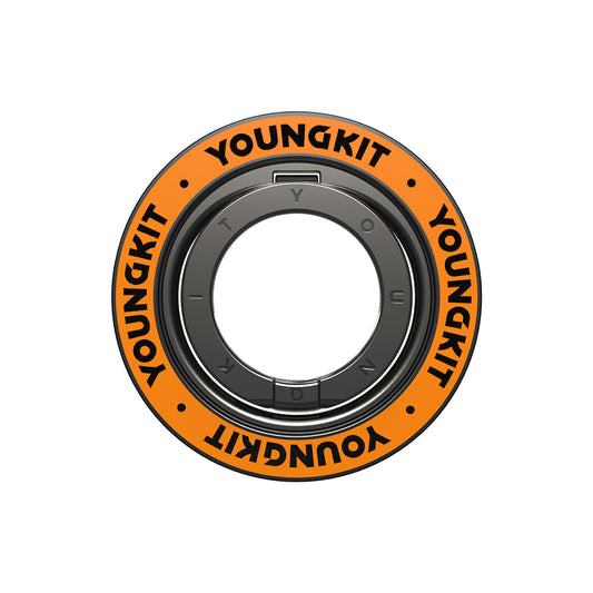 Youngkit Magnetik 360 Derece Dönebilen Double Ring Serisi Parmak Ring Stand Siyah