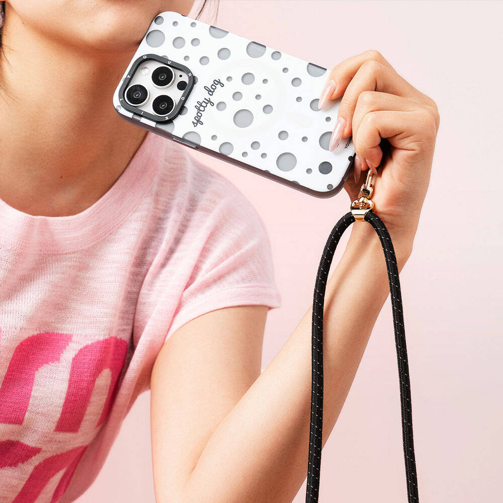 Youngkit YQ002 Yansıtıcı Şerit Desenli Cep Telefonu Boyun Askı İpi Kahverengi