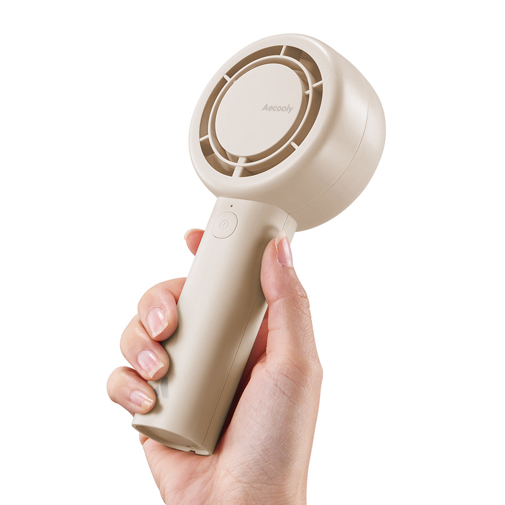 Aecooly PB01 İç Spiralli Çift Halka Hava Akışı Teknolojili 5 Kademeli Portatif Soğutucu El Fanı Siyah