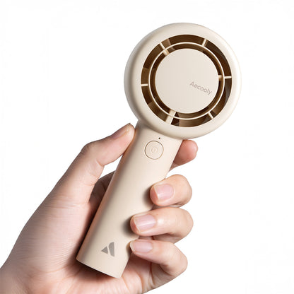 Aecooly PB01 İç Spiralli Çift Halka Hava Akışı Teknolojili 5 Kademeli Portatif Soğutucu El Fanı Pembe