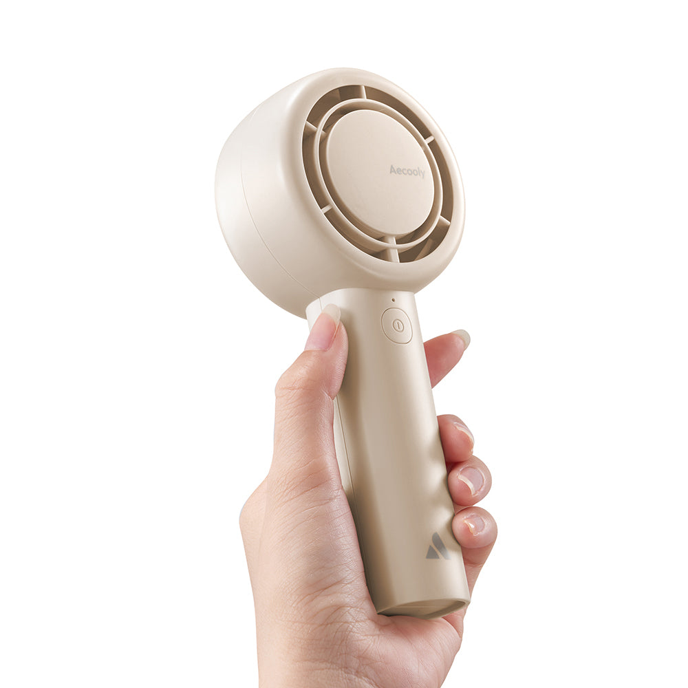 Aecooly PB01 İç Spiralli Çift Halka Hava Akışı Teknolojili 5 Kademeli Portatif Soğutucu El Fanı Pembe