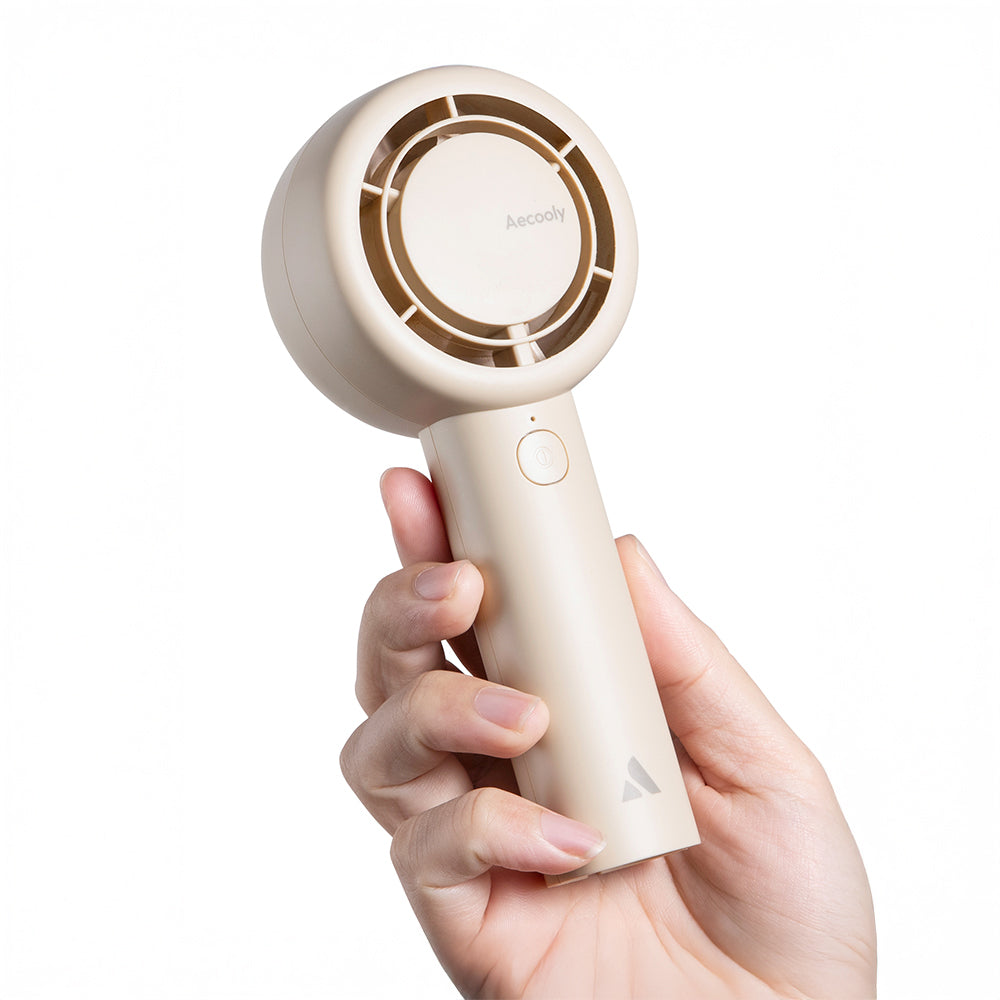 Aecooly PB01 İç Spiralli Çift Halka Hava Akışı Teknolojili 5 Kademeli Portatif Soğutucu El Fanı Siyah