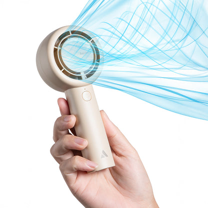 Aecooly PB01 İç Spiralli Çift Halka Hava Akışı Teknolojili 5 Kademeli Portatif Soğutucu El Fanı Pembe