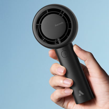 Aecooly PB01 İç Spiralli Çift Halka Hava Akışı Teknolojili 5 Kademeli Portatif Soğutucu El Fanı Pembe